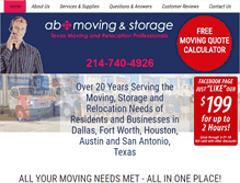 Tablet Screenshot of abmoving.com